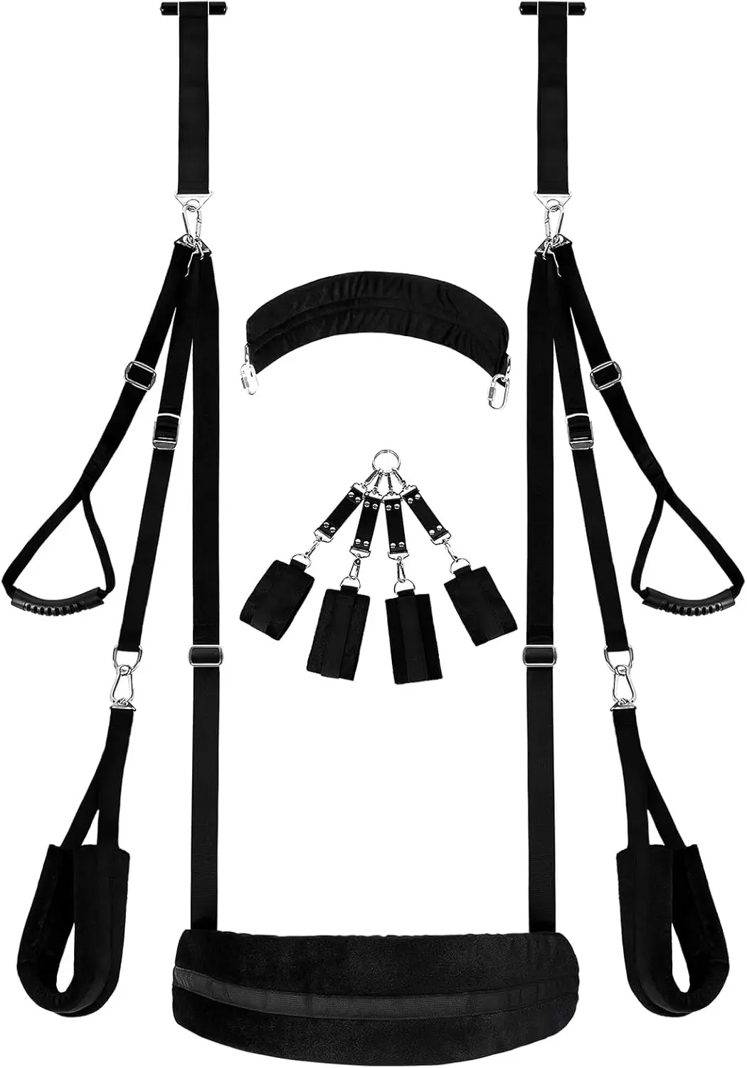 

Upgrade 5 in 1 Door Sex Swing Restraints BDSM Toys and Wrist and Thigh Ankle Sex Restraints Kit Toys, Couples Bondage Gear