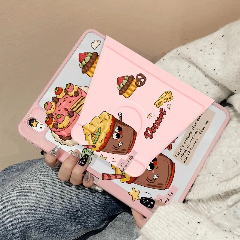 Strawberry Dessert Cake Case Ipad for Ipad Air 2024 Case Ipad Air 4 Case 10.2 9/8/7th Air 4/5 10.9 Pro 11 2020 2018 9.7 5/6th