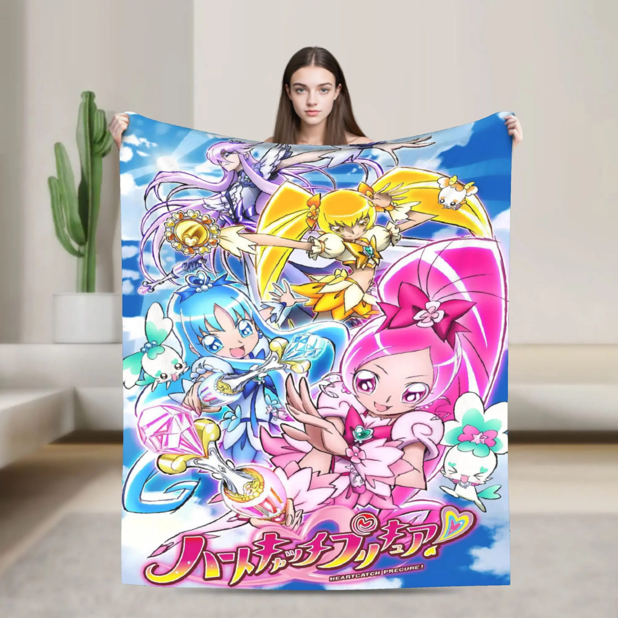 Pretty Cure Blanket Quality Soft Warm  Throw Blanket Winter Decorative Couch Chair Comfortable Bedspread