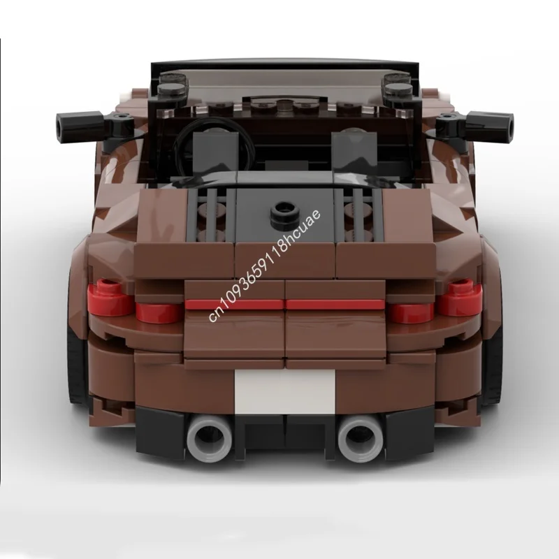 295 elementów MOC Porsche Turbo S Cabriolet Model Klocki Konstrukcyjne Zabawka Architektura Składanie Prezent Świąteczny Pomysł DIY Edukacja Dla Dzieci