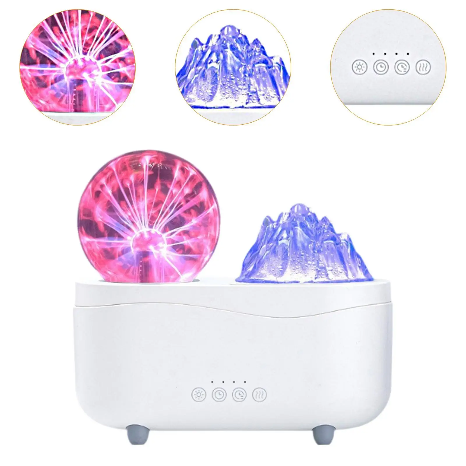 เครื่องกระจายน้ํามันหอมระเหย Waterless ระบบปิดอัตโนมัติมัลติฟังก์ชั่น 260 มล. เครื่องทําความชื้นไฟจําลองสําหรับห้องนอนสํานักงานการอ่านสปา