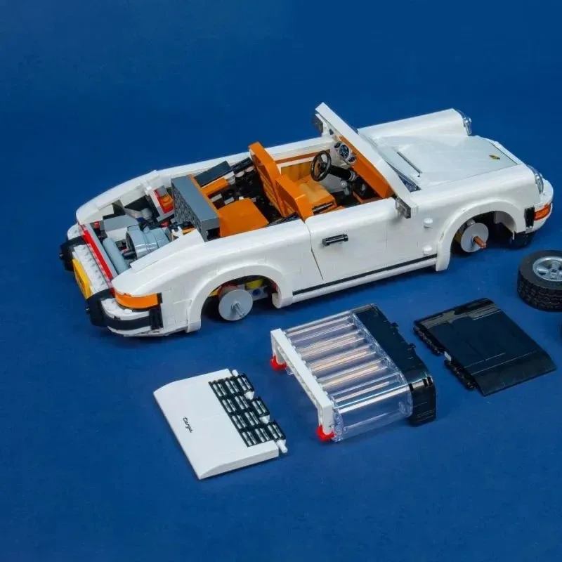 Hot Toys 1458PCSNew White Hypercar Super Racing Car Fit modello tecnico 10295 Building Blocks giocattoli per bambini regali di compleanno