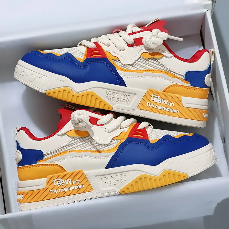 أحذية رجالية كاجوال 2025 أحذية رجالية جديدة للفصول الأربعة أحذية بيضاء عصرية ومتعددة الاستخدامات بنعل ناعم #2