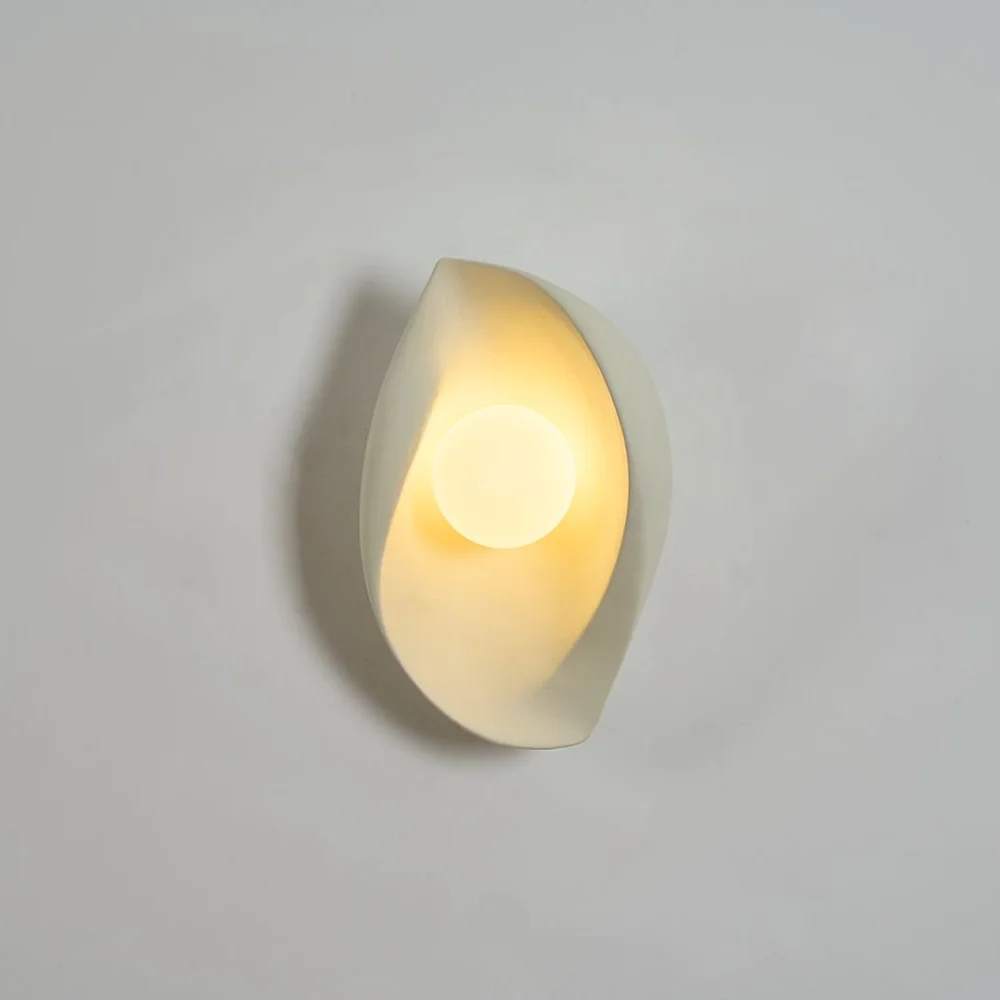 

Frosted resin Nordic French leaf wall lamp, multi-color optional, without light bulb, suitable for bedroom, living room, dining