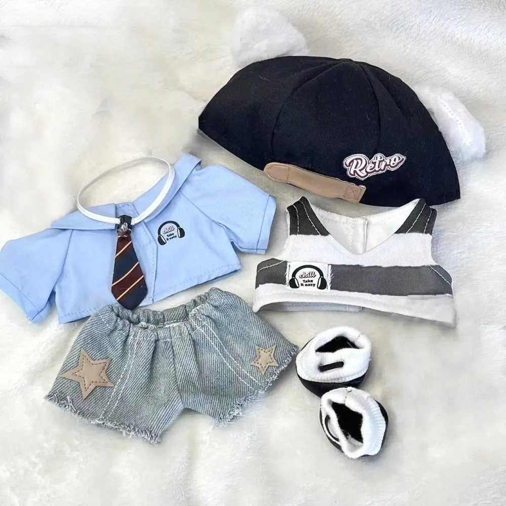 

College Uniform 20cm Cotton Doll Clothes Jackets Coat Idol Doll Clothes Dress Up Hat Doll Clothes Doll Accessories