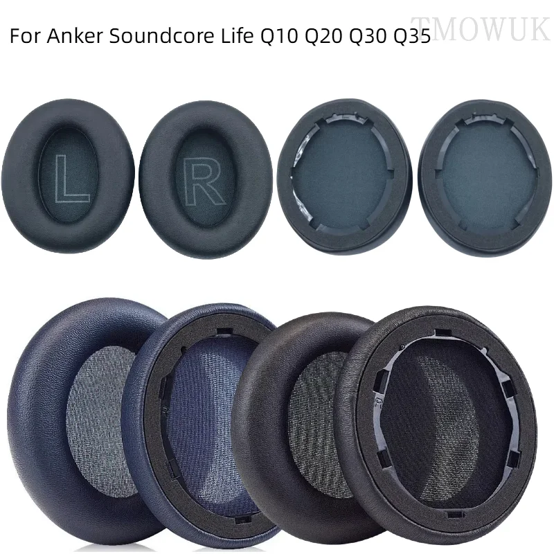 

For Anker Soundcore Life Q10 Q30 Q35 Earpads Ear Cushion Replacement Protein Leather Memory Foam Ear Pads