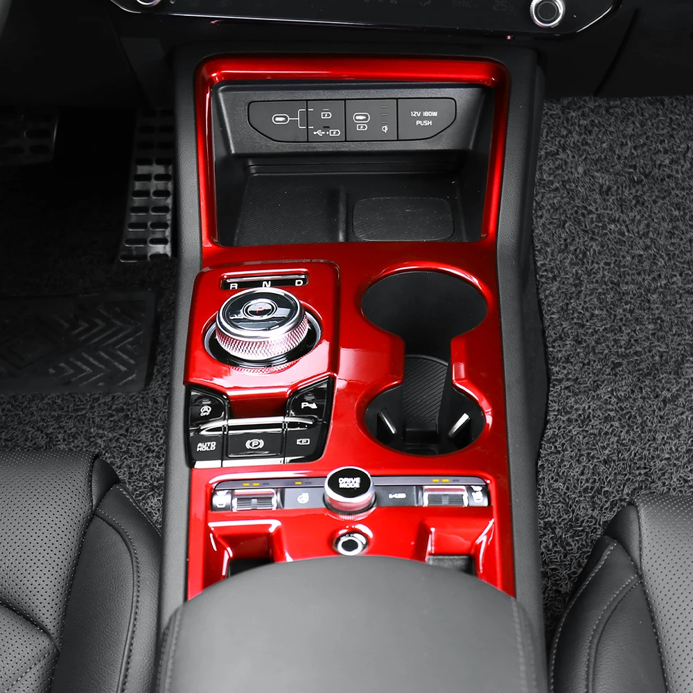 Fit For KIA K5 2021-2026 Carbon Fiber Center Console Trim Cover Interior Protective Covers ABS Left-hand Drive