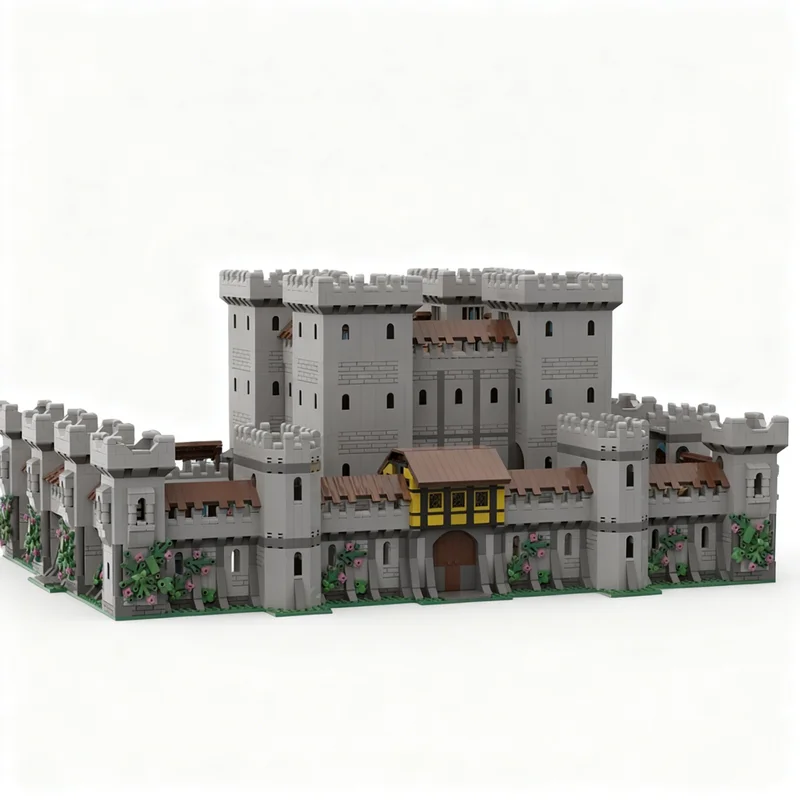 7086pcs MOC Castle Modular Fortress Model Christmas Gift Creative Assembly Tabletop Ornament And Room Decoration
