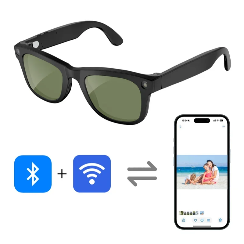 Lenovo ThinkPlus Smart AI Glasses 800W HD Shooting Camera Photo Video Voice Call Translation Bluetooth Listen Music Glasses