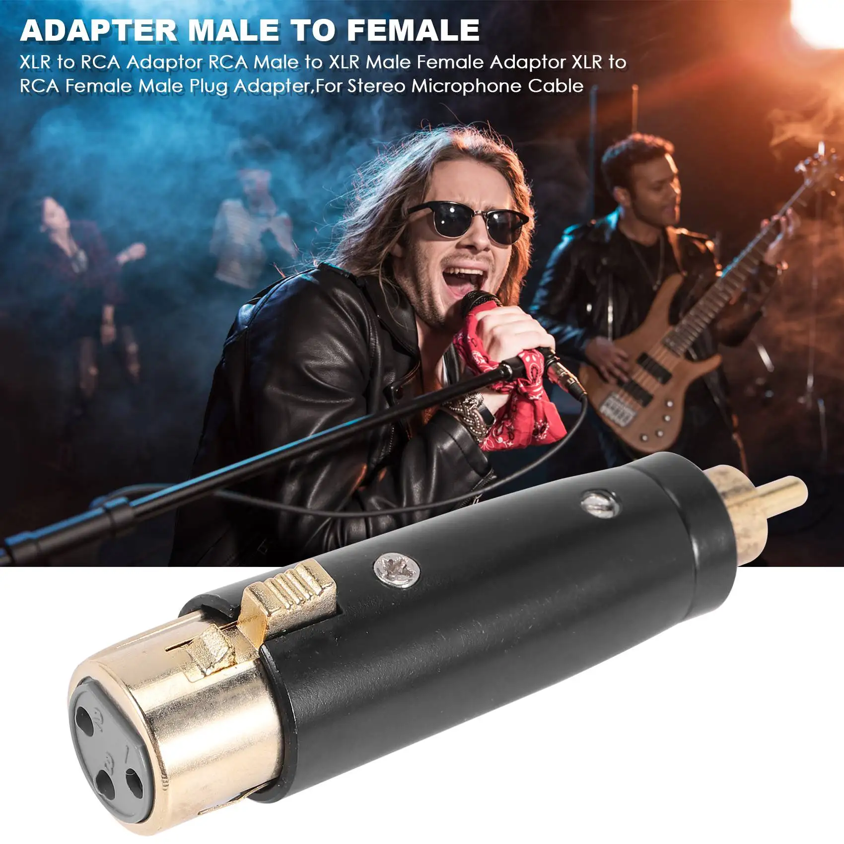 

AEE7-XLR To RCA Adaptor RCA Male To XLR Male Female Adaptor XLR To RCA Female Male Plug Adapter,For Stereo Microphone Cable