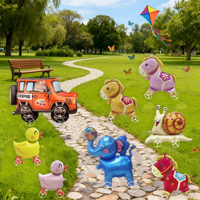 Надувные-фигурки-животных-лошадь-слон-утка-из-фольги-на-колесиках-для-детей-подарки-на-день-рождения-декор-для-вечеринок