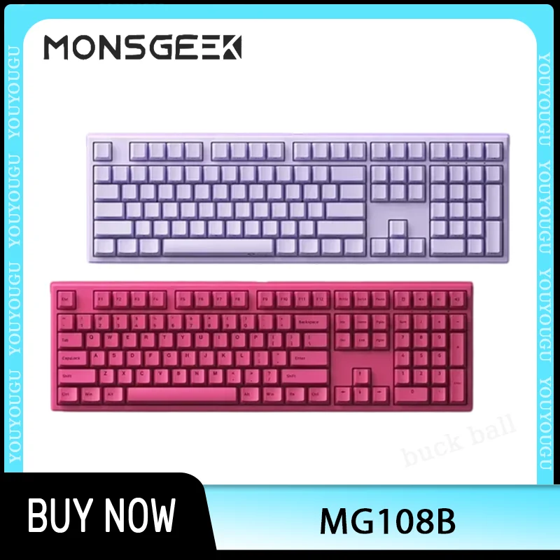 

Monsgeek MG108B Wireless Mechanical Keyboard Gamer Keyboard 3Mode TTC Switch 108keys Hot Swap RGB Light PC Gaming Keyboards Gift