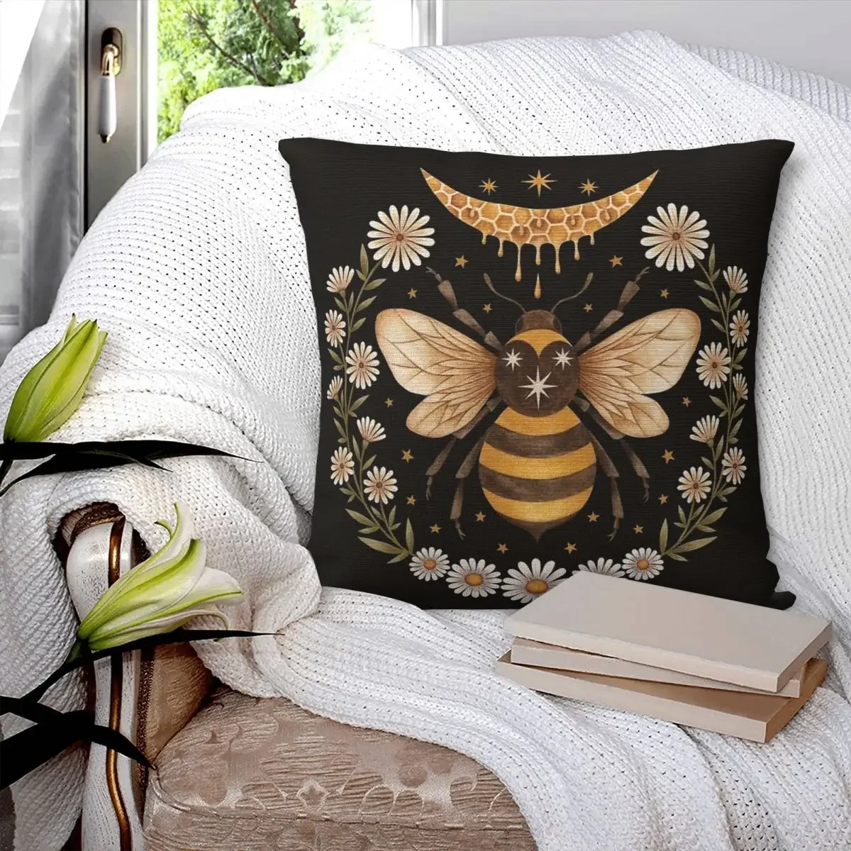 Honey Moon Pillowcase Polyester Pillows Cover Cushion Comfort Throw Pillow Sofa Decorative Cushions Used for Bedroom Living Room