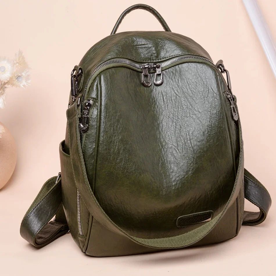 Modischer 3-in-1-Rucksack für Damen, Umhängetasche, Rucksack, Akademie-Büchertasche, Damen-Schultasche, Preppy-Stil, großer klassischer Reiserucksack