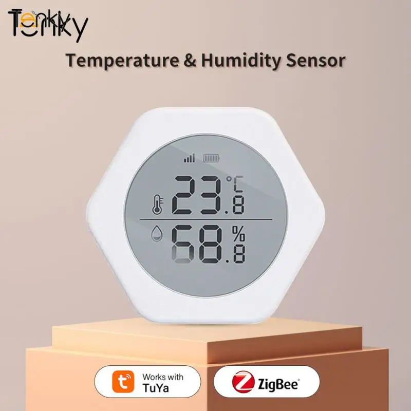 Wifi  Thermometer Detector Wireless Real-time Monitoring Lcd Screen Indoor Tuya Smart Smart Home Sensor High-precision Sensor