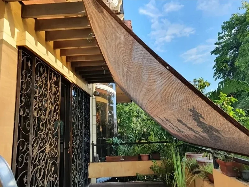 Braunes Outdoor-Sonnenschutznetz Geeignet für Hof, Sukkulenten-Pflanzen, Gewächshaus-Schattierung, Pergola-Sonnensegel – Detail 10