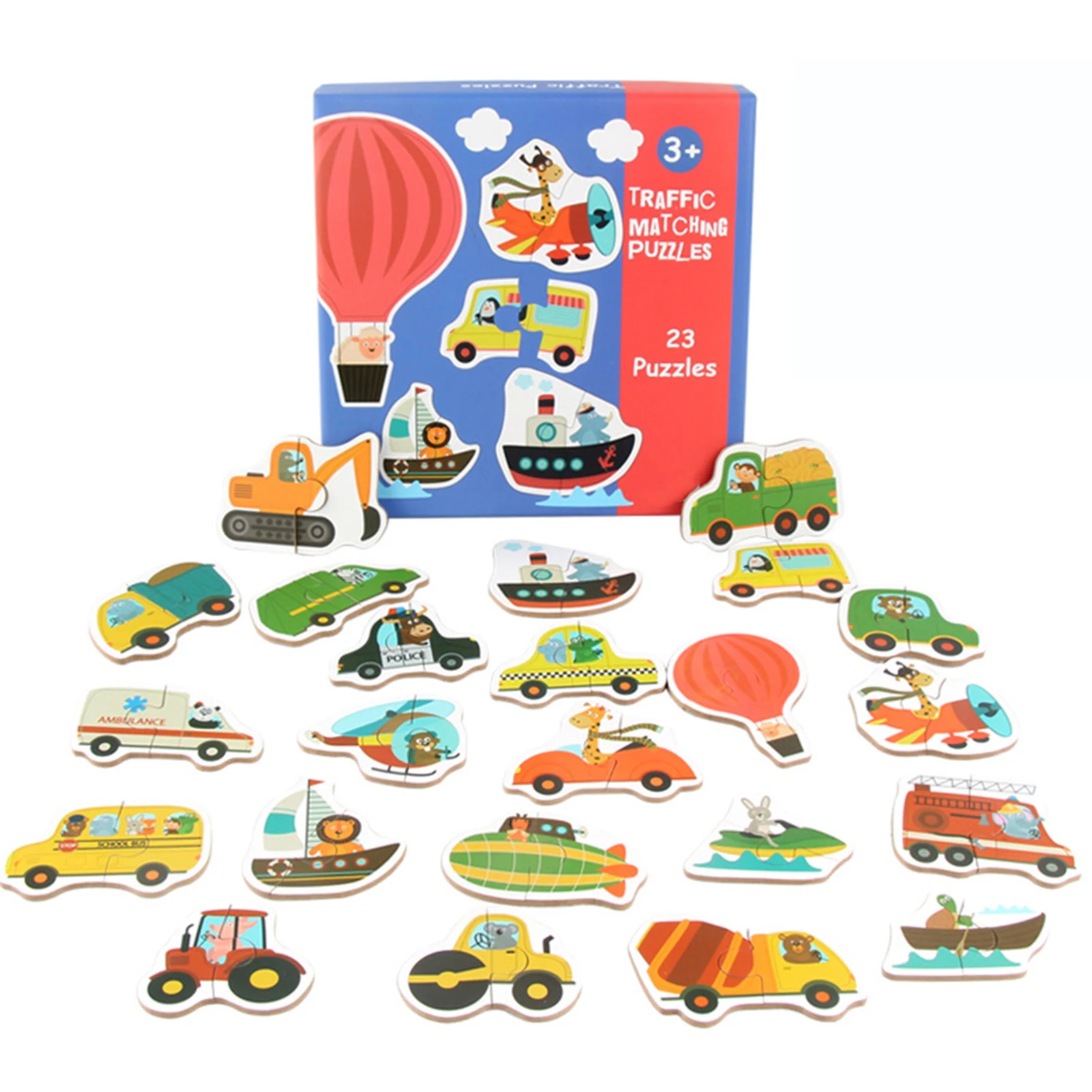 Traffic Fruit And Vegetable Theme Puzzle Cognitive Matching Puzzle Education Toy