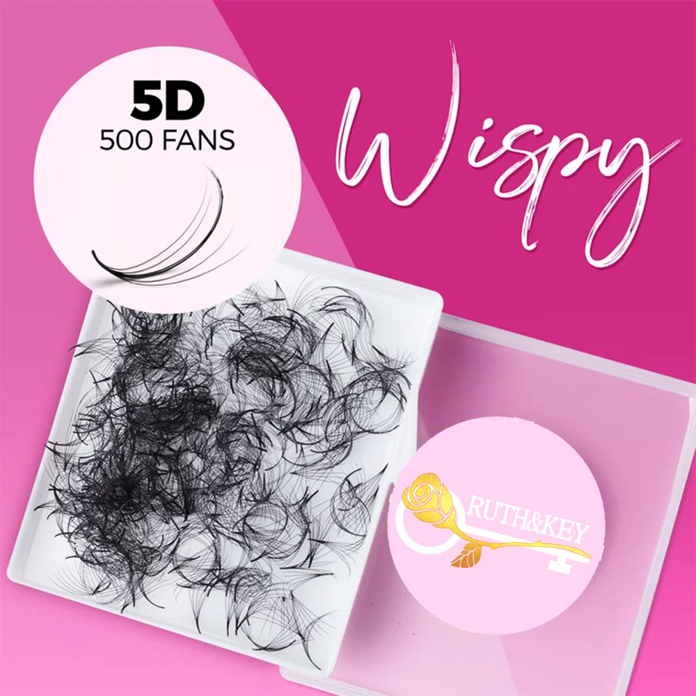 Wispy Premade Fan Lashes 5D 7D Russia Volume Fans Eyelash Extension Sharp Stem Individual Sandwich Faux Mink Eyelashes