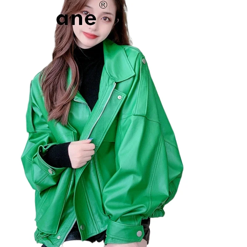 

Tajiyane женская куртка из натуральной кожи, весна-осень 2022, новая женская элегантная одежда из овчины, повседневная свободная куртка, женская одежда