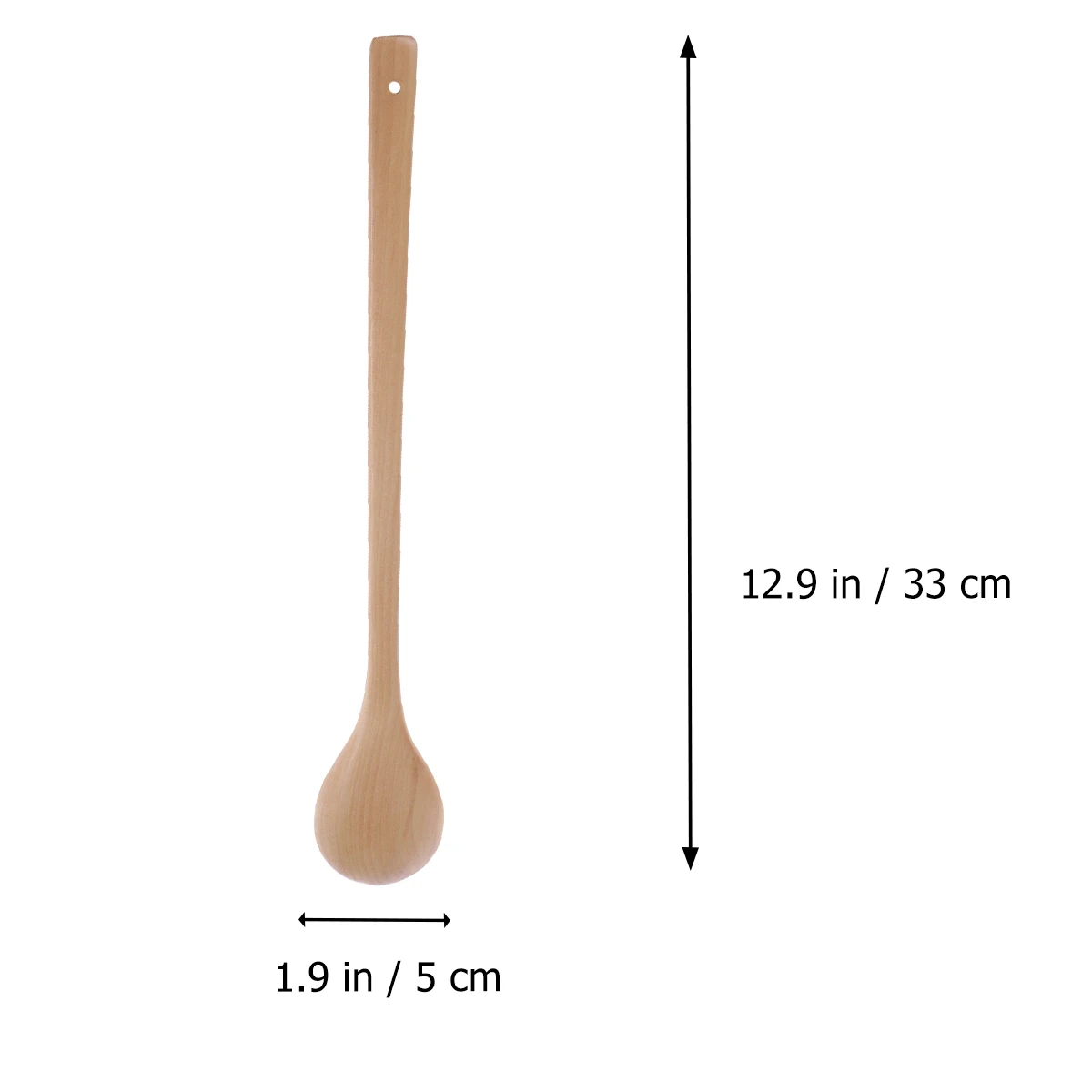 

2Pcs Wooden Stirring Spoons Long H Kitchen Cooking Utensils Jam Marmalade Spoon Lightweight Comfortable Serving Mixing Tools