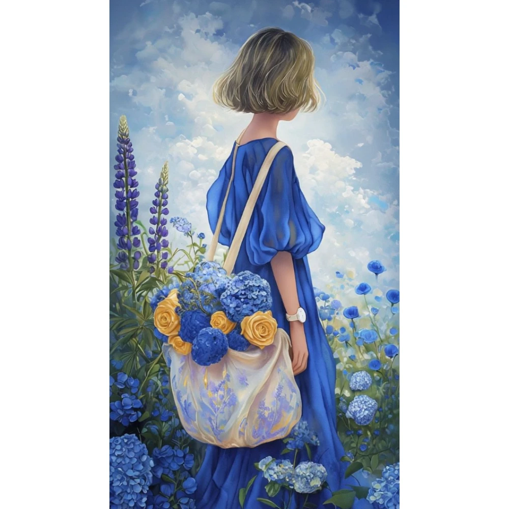 quebra-cabecas-de-500-1000-1200-2000-pecas-menina-com-vestido-azul-atividade-familiar-para-sala-de-jogos-quarto-e-decoracao-de-casa