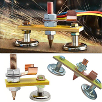 2pcs Magnet Head Strong Magnetism Large Suction Clamp Locator Grounding Stick Wire Weld Metal Welders (Single&Dual Disk)