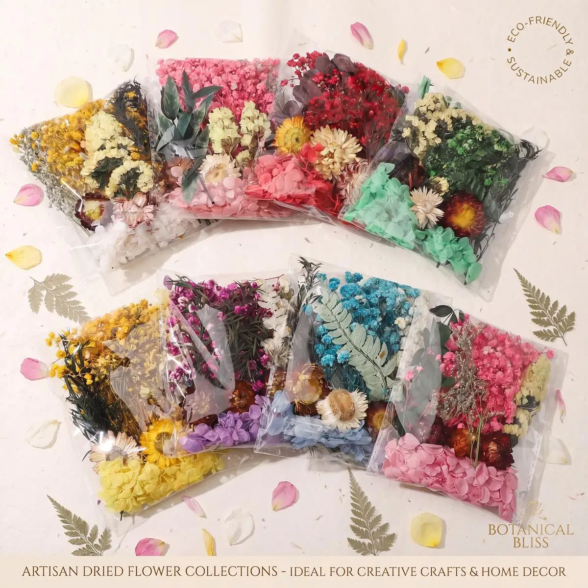 1 Stück 13,5x16cm handgefertigter DIY-Fotorahmen mit Trockenblumen-Materialbeutel für Innen- und Außendekorationen für Feiertagspartys. – Detail 1