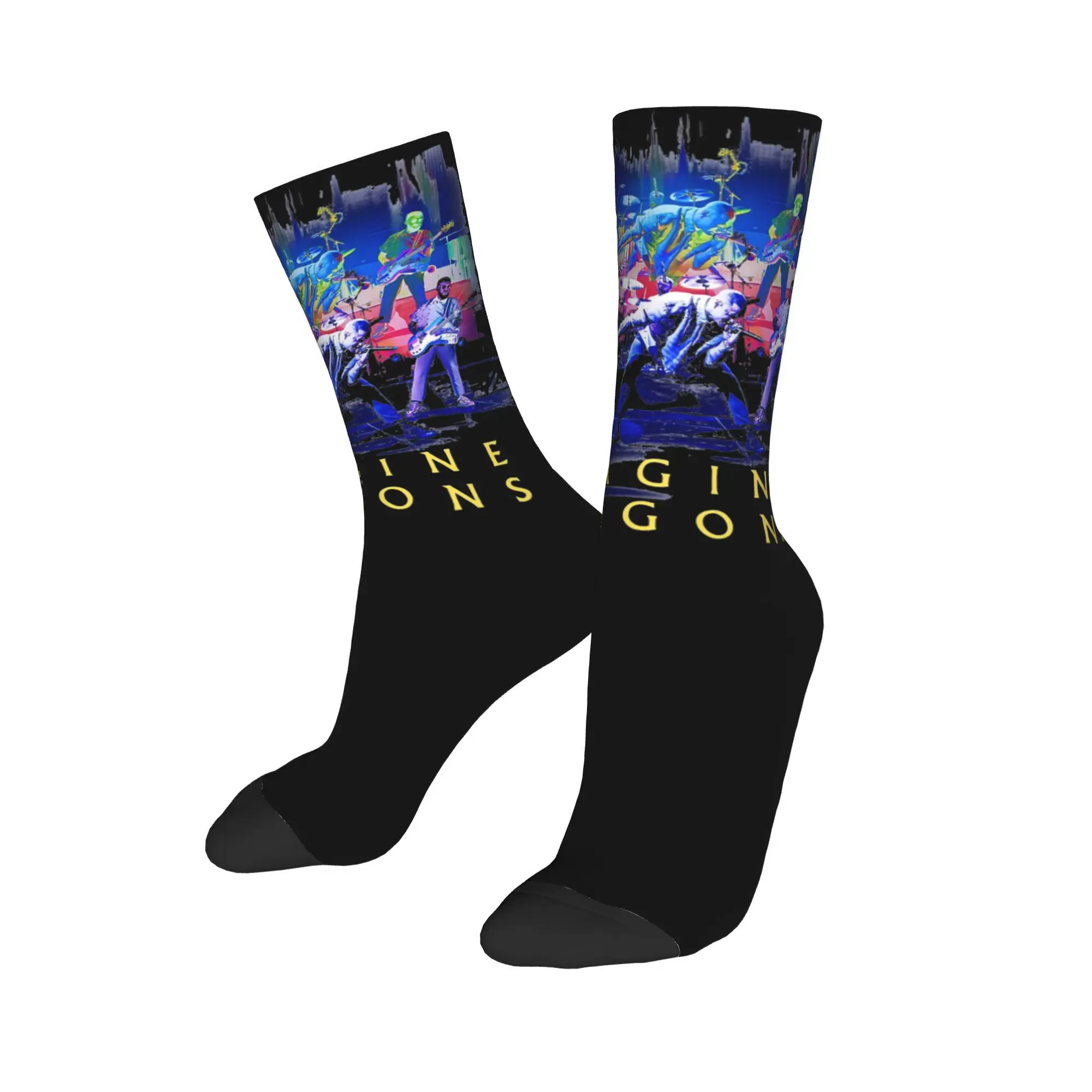 

Imagine Dragons Band Print Socks Merch for Party Wear Breathable Mercury World Tour Stockings