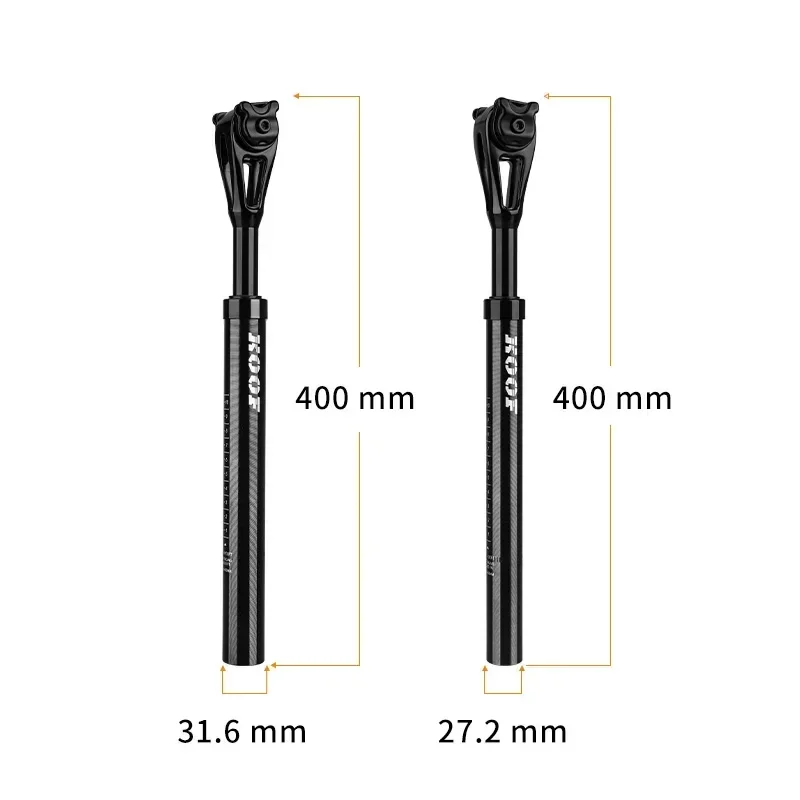 KOOF MTB Seatpost Adjustable Angle Mountain Bicycle Seat Post 27.2 31.6mmx400mm Shock Absorber Cycling Seat Tube