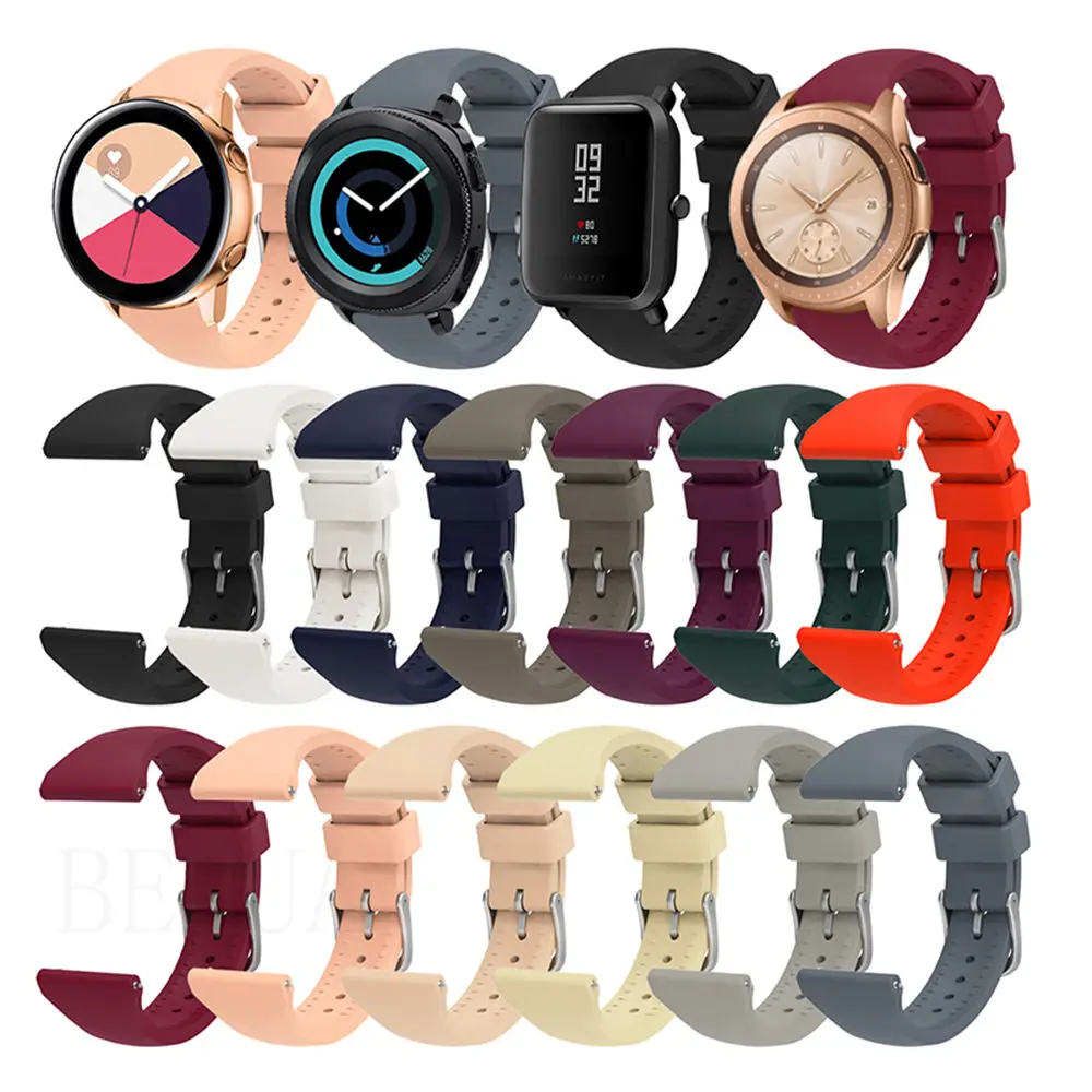 20mm Silicone WatchBand For Xiaomi Huami Amazfit Bip / Bip S U lite pop Strap Bands Bracelet For Amazfit BIP U pro WristStrap