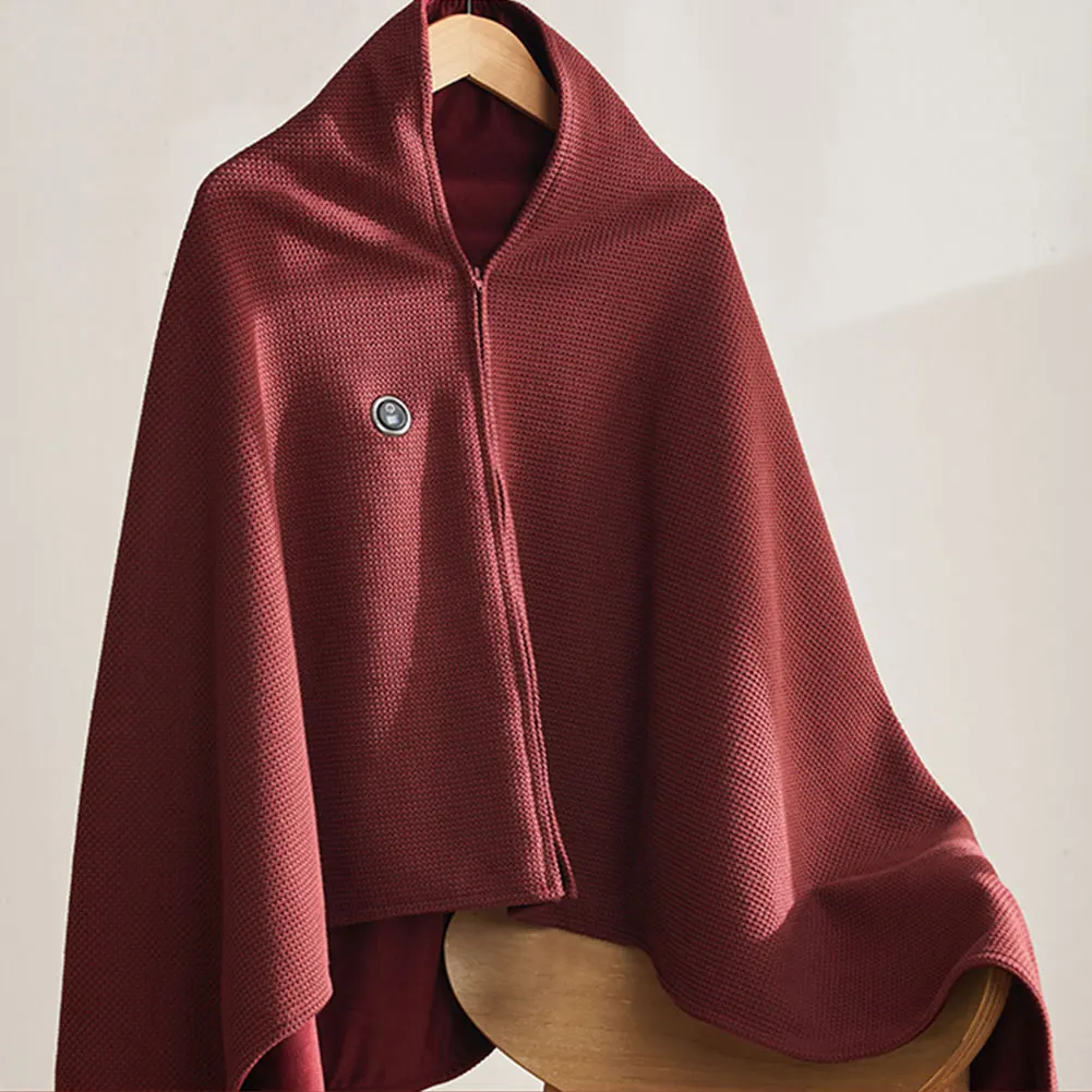 Wearable USB Electric Heated Blanket 3 Heating Levels Heating Electric Blanket Shawl USB Heated Blanket Shawl for Home Office