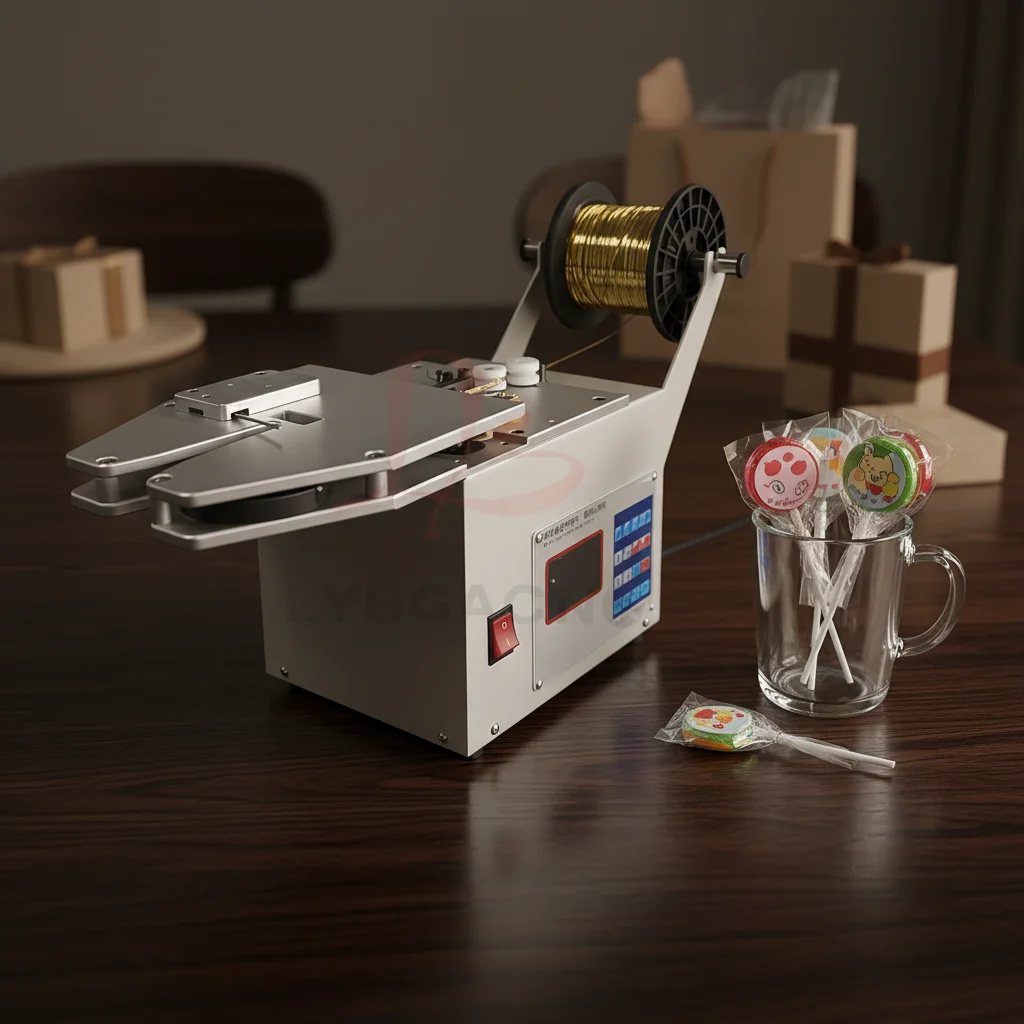 LY Candy and Bread Gold Wire Tying Sealing Machine 1- 15 MM Tie Wire Diameter Food Bags Gift Bags Pocket Packaging Equipment