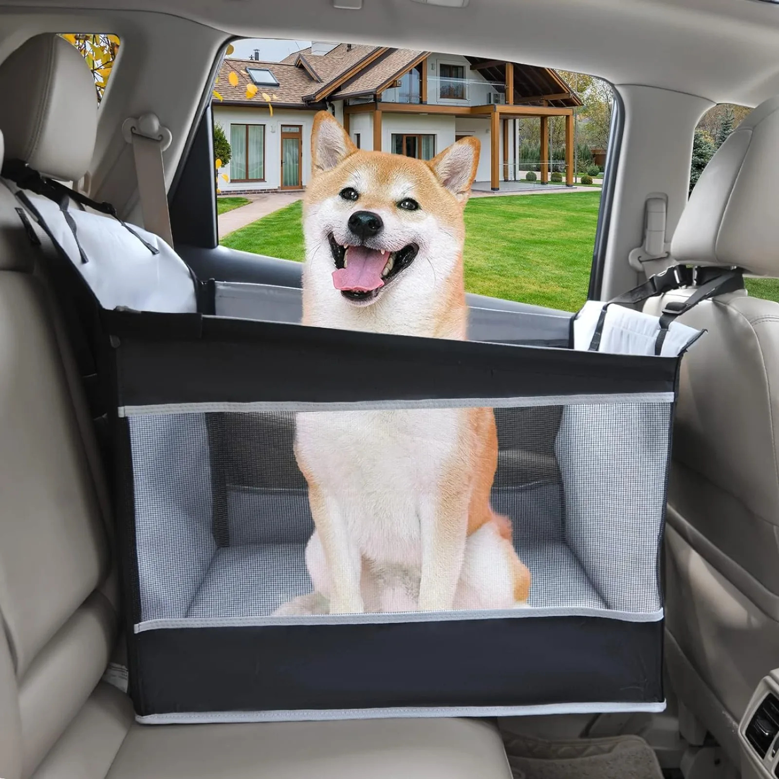 

& Dog Car Seat for Large Dogs, Seat Extender for Car, Giving Your Pets a Comfortable Road Trip; Waterproof