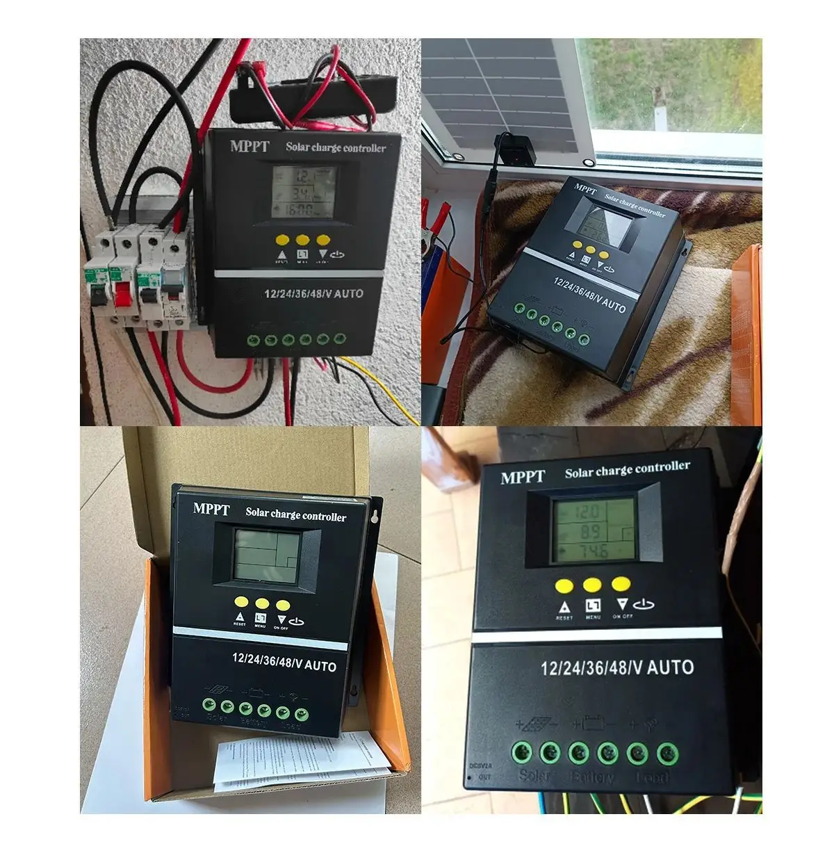 MPPT Solar Charge Controller 100A 80A 60A 12V 24V 36V 48V Auto LCD Dual USB Li Lead Acid Battery Regulator