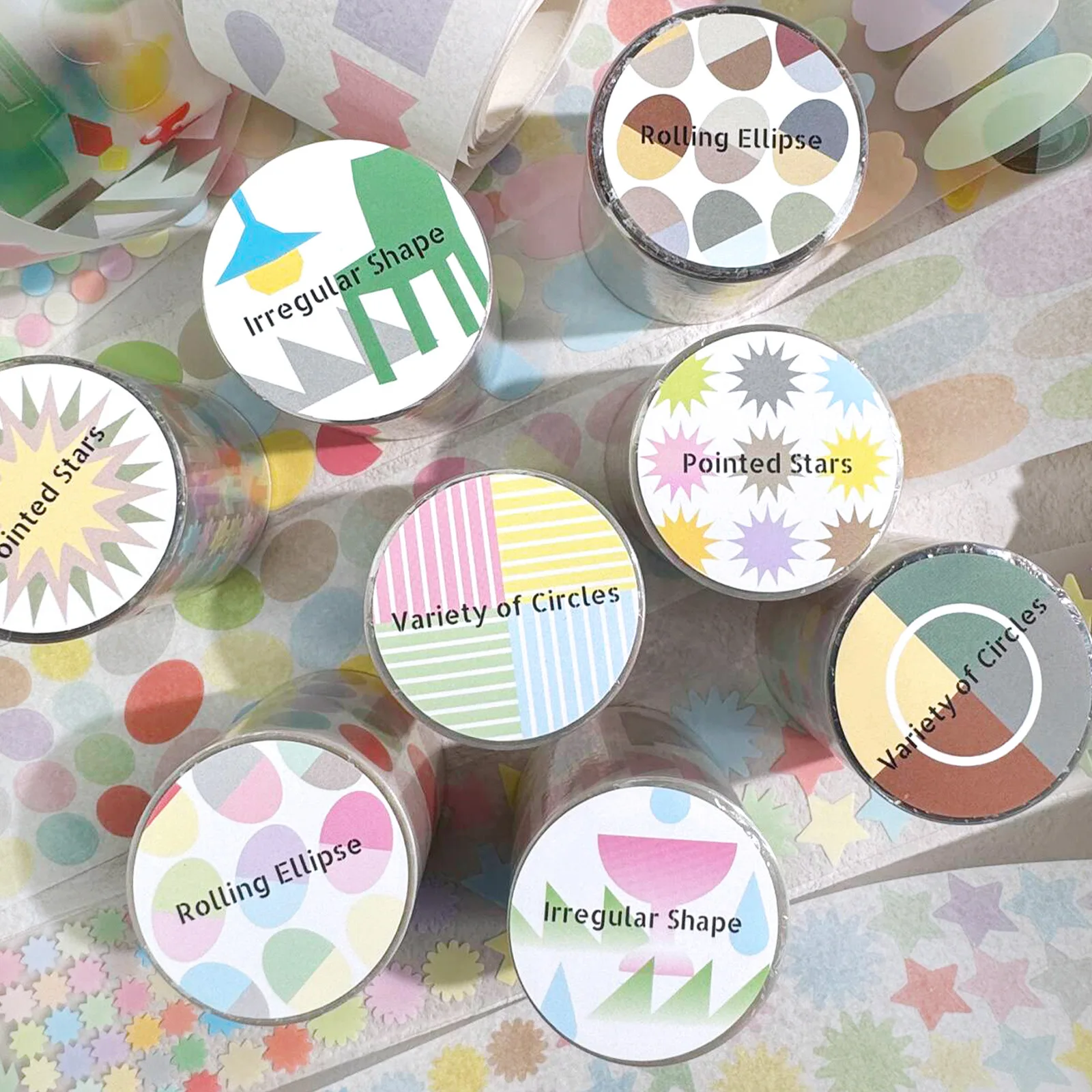 1pcs/1lot Decorative Adhesive tapes A collection of shapes masking tapes Junk Journal Scrapbooking stikcers DIY