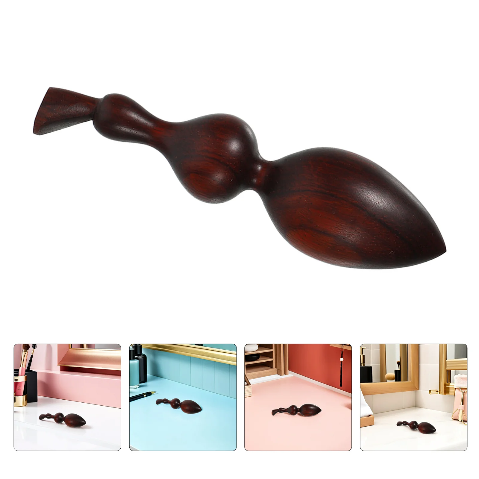 

2pcs Purple Sandalwood Massage Stick: Ergonomic Wood Muscle Scraper For Deep Tissue Trigger Point Relief Body Face Neck Back