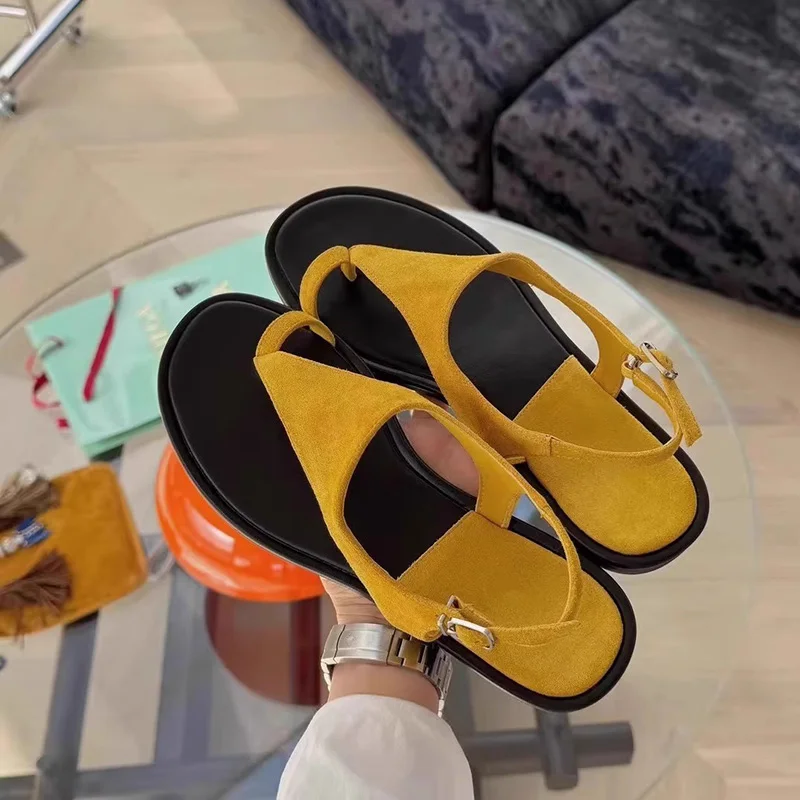 

Pop Women's Summer Clip Toe Gladiator Sandals Fashion Outdoor Beach Flats Footwear For Ladies