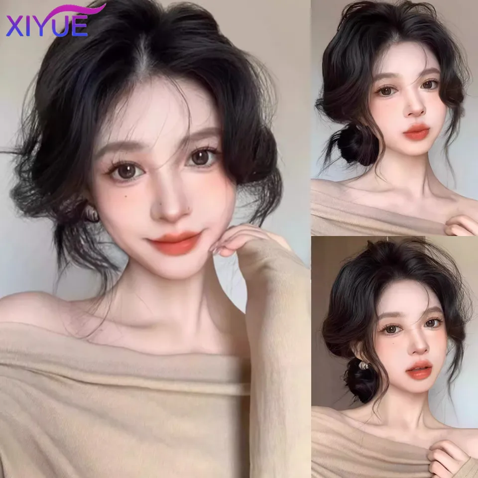 XIYUE Natural bangs wig patch for women natural forehead fluffiness and hair increase top of head hair patch