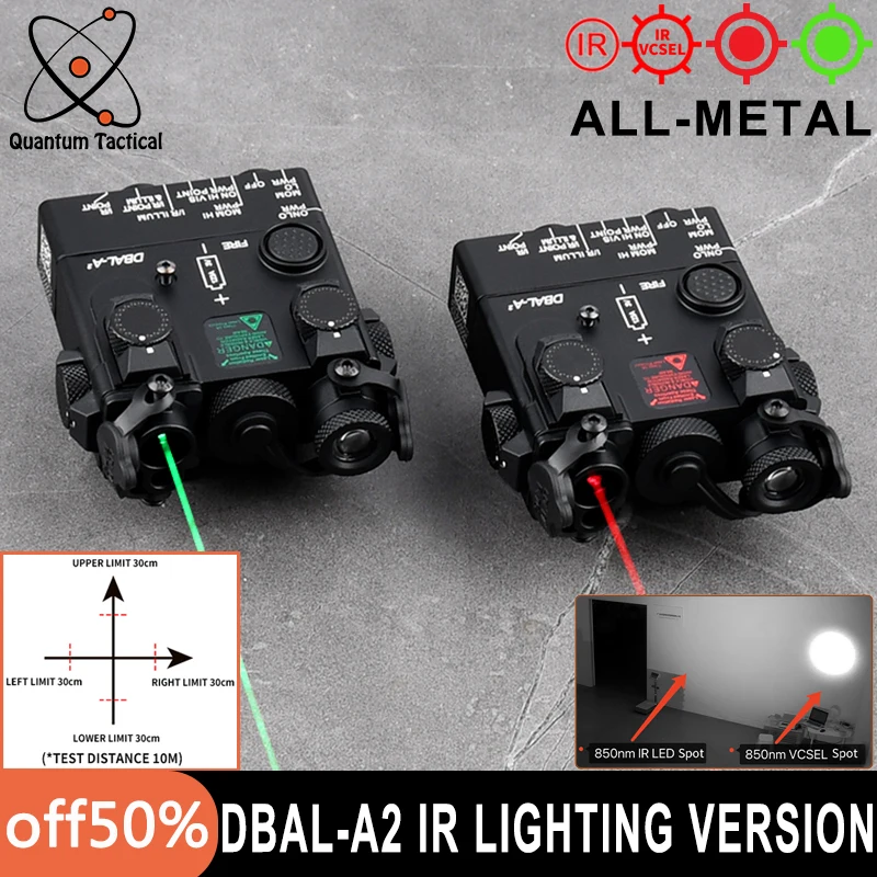 WADSN ALL-Metal DBAL-A2 Red Green Dot Laser Indicator Hight Power IR Lighting Version Tactical DBAL IR Strobe Hunting Flashlight