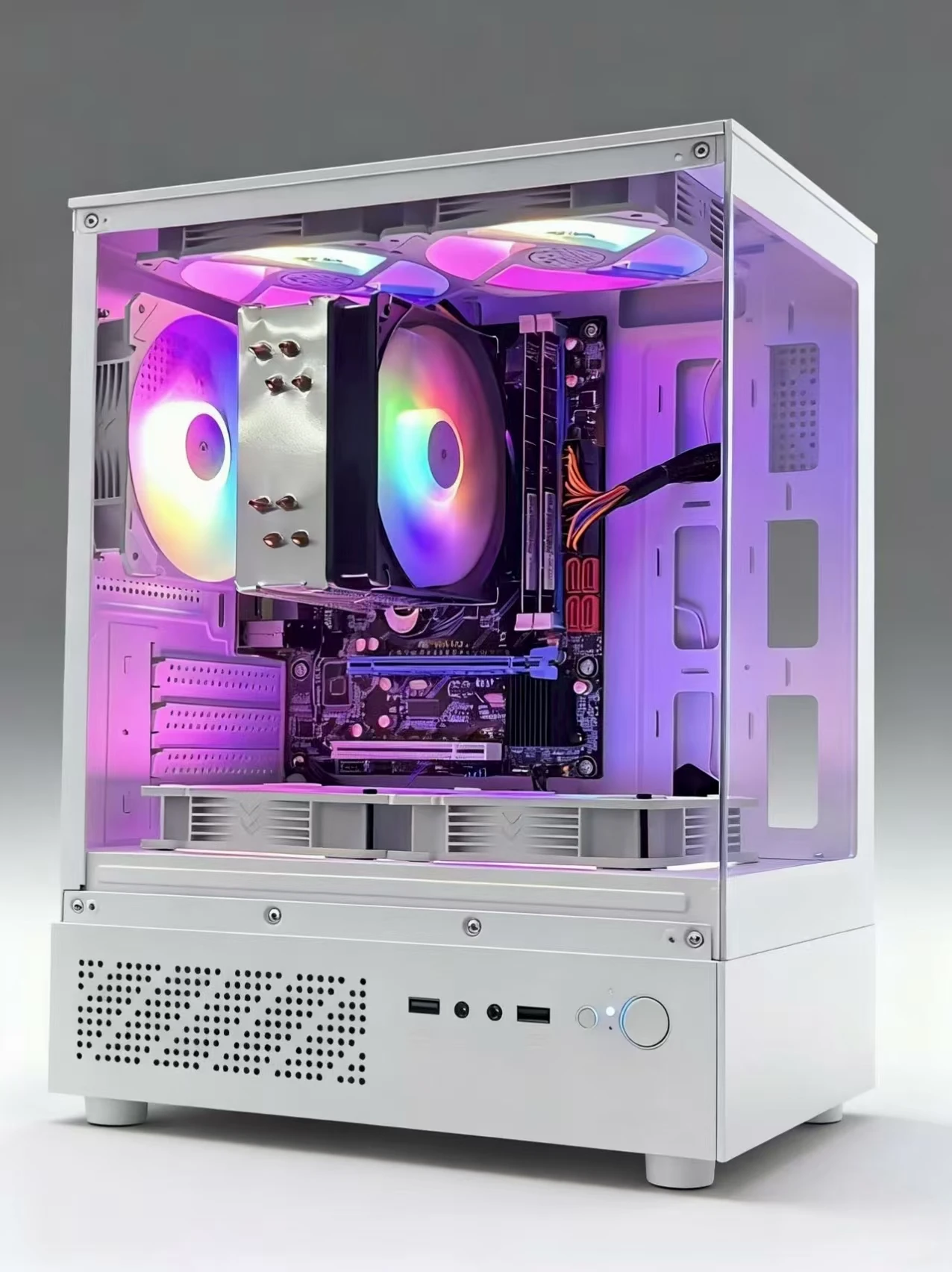 لعبة سطح المكتب المضيف Core I3 I5 I7 CPU 8G RAM 120GB 256GB 512GB SSD توريد الكمبيوتر المكتبي للألعاب مع بطاقة الرسومات
