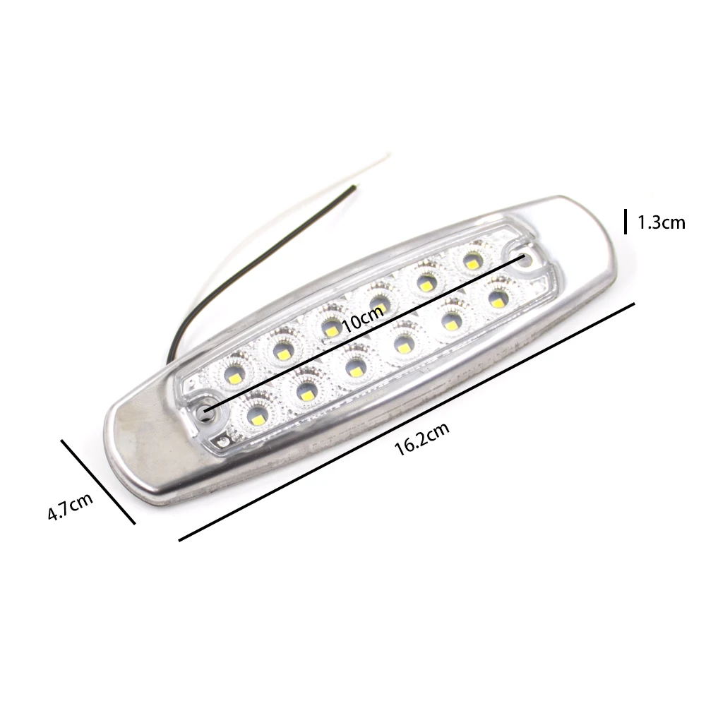 10Pcs 12V-24V LED 12LED Car Side Marker Light Universal For Truck For Truck Trailer Lorry Caravan Waterproof Clearance Light