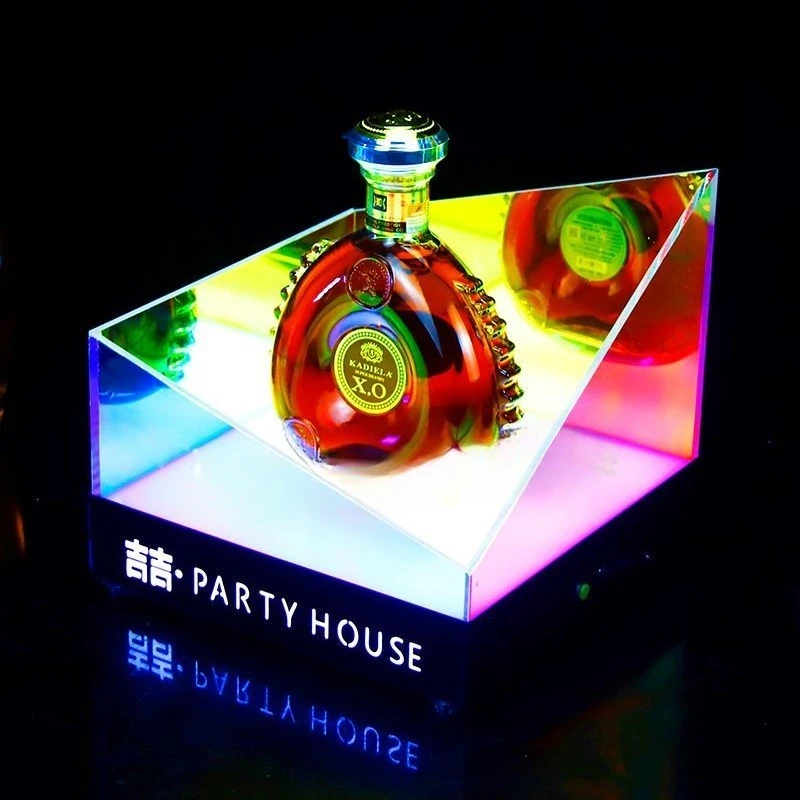 LED luminous wine seat colorful wine seat acrylic ice bucket dual-purpose luminous champagne bucket xo wine rack