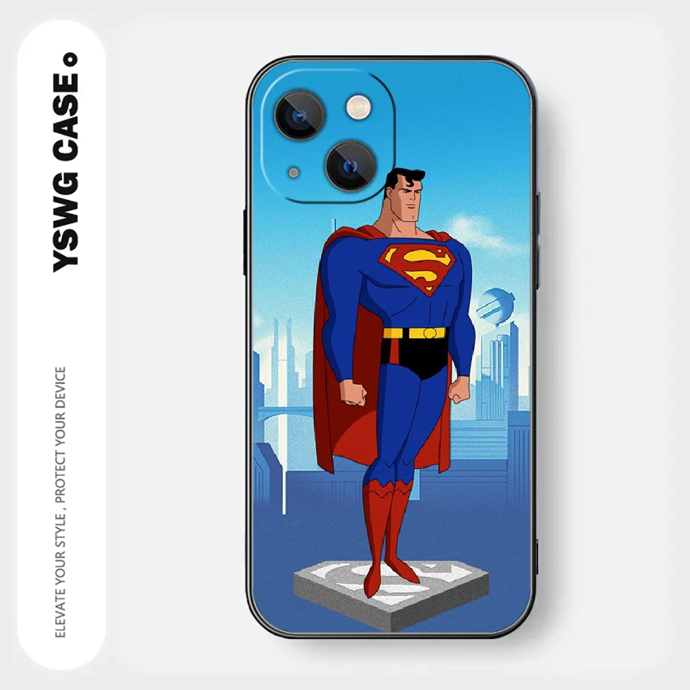 Kent Superman Phone Case For iPhone 15 14 13 12 11 8 Pro Max X XR XS Plus Mini Cover Black Black