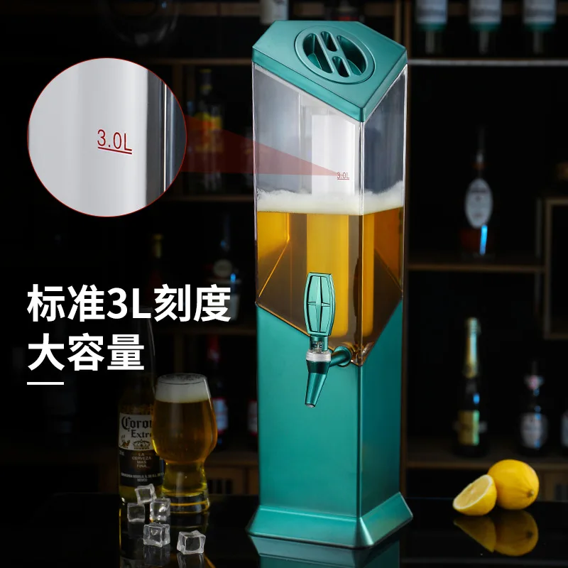 Wine cannon bar special beer barrel with faucet juicer Coke bucket Internet celebrity draft beer container luminous wine cannon