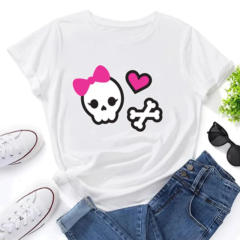 Kids Monster High MH Students T-Shirt Summer Casual Hipster Novelty Loose Roupas Masculinas Clothes Men Clothing Tops Print