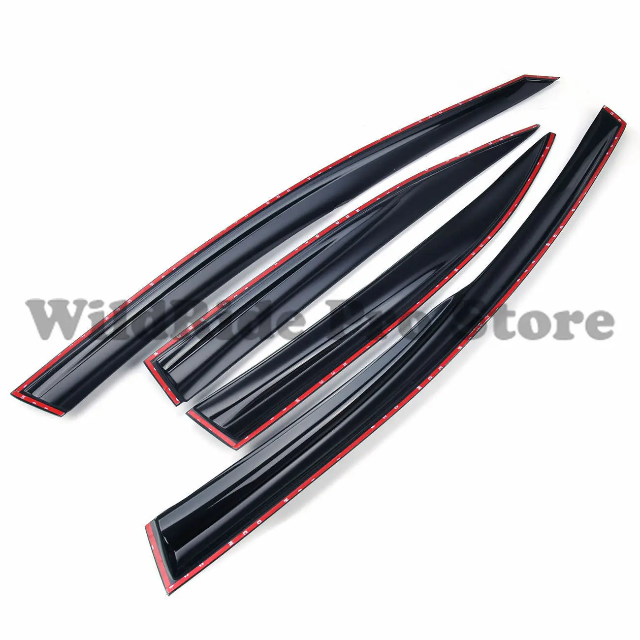 Window Visors with Trim for Audi Q3 Sportback 2020 Outside Mount Tape on Sun Rain Guard Vent Visor 4pcs Set