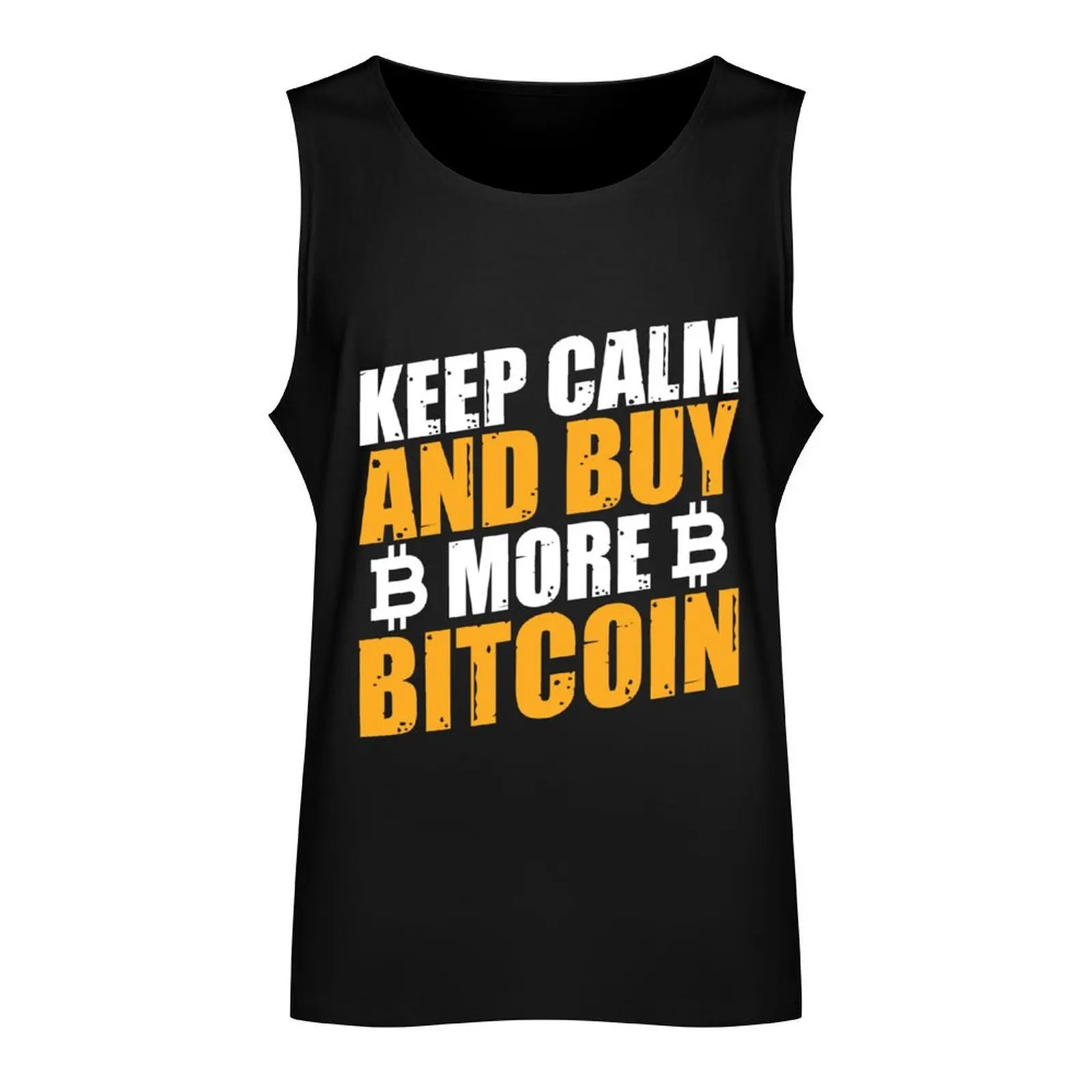 Keep calm and buy more bitcoin Tank Top mens designer clothes basketball clothing man sexy?costume gym t-shirts man