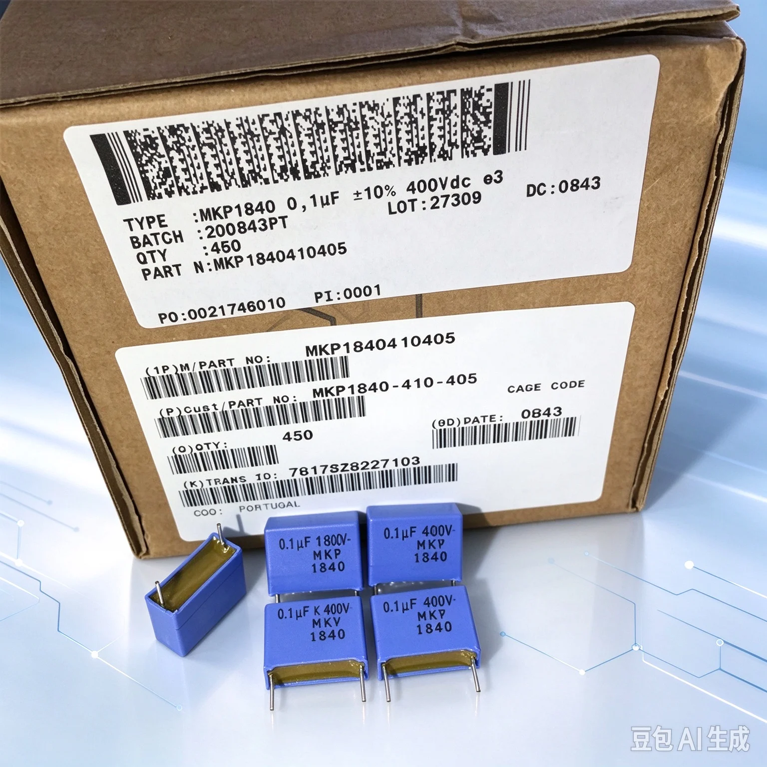 Genuine for VISHAY ERO MKP1840 0.1UF 400V Non-polar Coupling Capacitor  100pcs