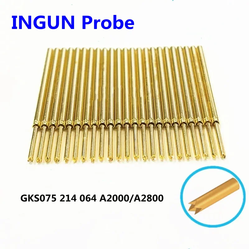 

100PCS INGUN Probe GKS075 214 064 A2000/A28000 Four-claw Plum Blossom 1.02mm Spring Test Pin For Circuit Board Test
