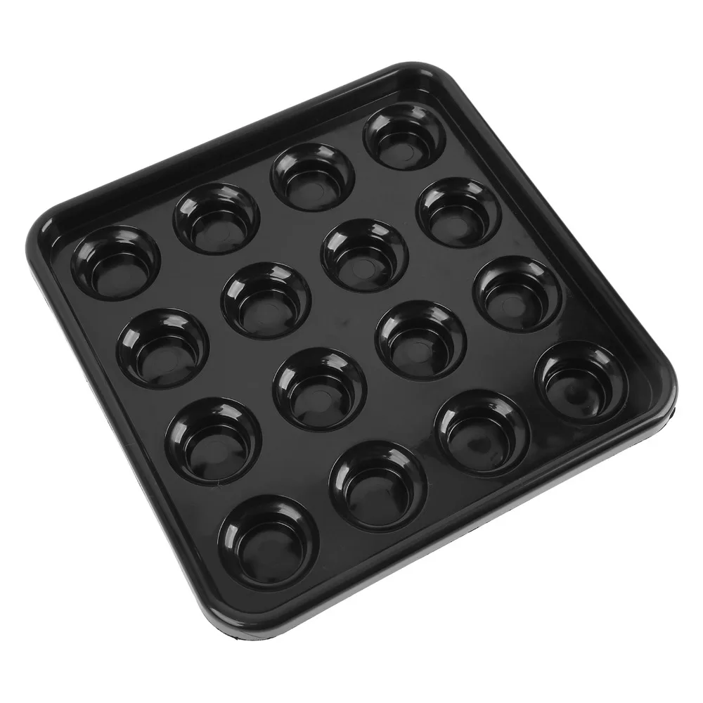 

Billiard Accessories Plastic Billiard Ball Tray 16 Holes Black Billiard Storage Tray Billiard Ball Plate Pub Use